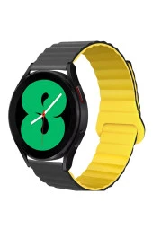 Samsung Galaxy Watch 3 ile uyumlu Kordon 45mm Manyetik Toka Çift Renk Infatuation Hafif Spor Kayış thumbnail 1