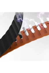 Samsung Galaxy Watch 3 ile uyumlu Kordon 45mm Manyetik Toka Çift Renk Infatuation Hafif Spor Kayış thumbnail 4