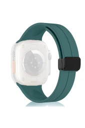 Apple Watch 6 ile uyumlu Kordon 44mm Katlanabilir Mıktanıslı Tokalı Ethereal Spor Kayış Kordon thumbnail 5