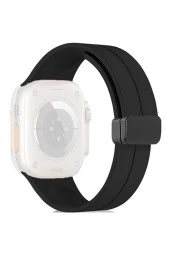 Apple Watch 4 ile uyumlu Kordon 42mm Katlanabilir Mıktanıslı Tokalı Ethereal Spor Kayış Kordon thumbnail 4