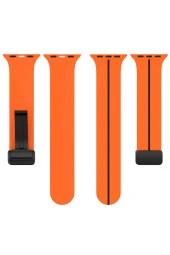 Apple Watch 4 Ile Uyumlu 42-44mm Katlanabilir Mıktanıslı Tokalı Infatuation Spor Kayış thumbnail 5