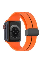 Apple Watch 4 Ile Uyumlu 42-44mm Katlanabilir Mıktanıslı Tokalı Infatuation Spor Kayış thumbnail 3