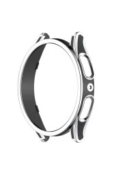 Galaxy Watch 5 Ile Uyumlu 40mm Sert Pc Kasa Koruma Watch 5 Ile Uyumlu Gard Çerçeve Silver-black thumbnail 4