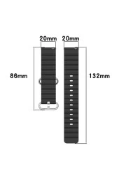 Galaxy Watch 3 Ile Uyumlu 41mm Quintessential Kabartmalı Metal Tokalı Kordon Midnight Blue thumbnail 3