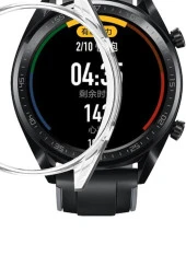 Xiaomi Mi Watch Color Ile Uyumlu Önü Açık Gard Kapatan Hafif Ekran Koruyucu Silikon Şeffaf thumbnail 2