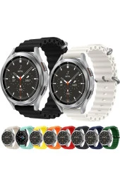 Galaxy Watch Active 2 Ile Uyumlu 44mm Quintessential Kabartmalı Metal Tokalı Kordon K.yeşil thumbnail 4