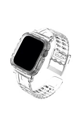 Apple Watch Ultra Ile Uyumlu Kordon 49mm Transparan Wanderlust Spor Saat Kayış Seffaf thumbnail 4