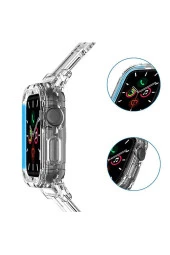 Apple Watch Ultra Ile Uyumlu Kordon 49mm Transparan Wanderlust Spor Saat Kayış Siyah thumbnail 1