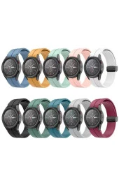 Galaxy Watch 4 Ile Uyumlu Kayış Katlanabilir Tokalı Single Line 44mm Kordon K.yeşil thumbnail 3