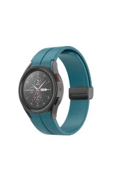 Galaxy Watch 5 Ile Uyumlu Kayış Katlanabilir Tokalı Single Line Sm-r915f 44mm Kordon Beyaz thumbnail 4