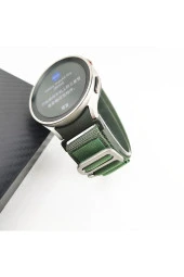 Galaxy Watcy 42mm Ile Uyumlu Kordon Kumaş Loop Kaliteli Yedek Saat Kordonu Çift Katmanlı Kayış thumbnail 3