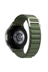 Galaxy Watch Active 2 Ile Uyumlu 42mm Kordon Kumaş Kaliteli Yedek Saat Kordonu Çift Katmanlı Kayış - 1