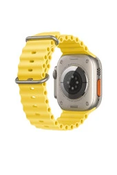 Apple Watch 6 Ile Uyumlu Okyanus Quintessential 38-40mm Kabartmalı Metal Tokalı Kordon Lacivert thumbnail 3