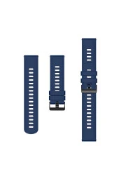 Galaxy Watch S4 Ile Uyumlu Kordon 46 Mm Solid Color Spor Kayış Termoplastik Ent Kaliteli Lacivert thumbnail 3