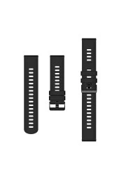 Galaxy Watch 3 Ile Uyumlu Kordon (41mm) Solid Color Spor Kayış Termoplastik Ent Kaliteli Siyah thumbnail 3