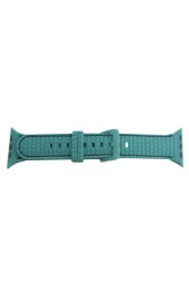 Watch 5 Ile Uyumlu Delikli Vlahovic 38-40mm Dikişli Tokalı Kordon Su Yeşili - 1