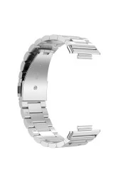 Huawei Watch Fit 2 Ile Uyumlu Metal Tasarımlı Paslanmaz Çelik Imbrication Akıllı Saat Kordunu Gümüş thumbnail 2