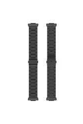 Huawei Watch Fit 2 Ile Uyumlu Metal Tasarımlı Paslanmaz Çelik Imbrication Akıllı Saat Kordunu Siyah thumbnail 3