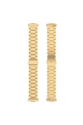 Huawei Watch Fit 2 Ile Uyumlu Metal Tasarımlı Paslanmaz Çelik Imbrication Akıllı Saat Kordunu Gold thumbnail 3