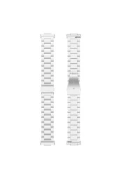 Huawei Watch Fit 2 Ile Uyumlu Metal Tasarımlı Paslanmaz Çelik Imbrication Akıllı Saat Kordunu Gümüş thumbnail 3