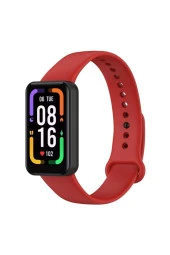 Xiaomi Redmi Smart Band Pro Ile Uyumlu Saat Kayışı Ent Kaliteli Spor Saat Termoplastik Kırmızı thumbnail 1