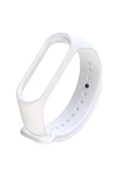 Xiaomi Mi Band 7 Ile Uyumlu Saat Kayışı Ent Kaliteli Spor Saat Termoplastik Kordon Beyaz thumbnail 1