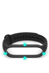 Xiaomi Mi Band 7 Uyumlu Saat Kayışı Ent Kaliteli Spor Saat Termoplastik Kordon Mavi thumbnail 4