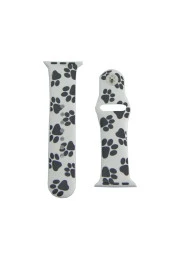 Watch 4 Ile Uyumlu Renkli White Black Cow Desenli 42-44mm Spor Kayış Kordon thumbnail 1