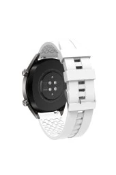 Huawei Watch Gt 3 Pro Ile Uyumlu 46mm Frontier Airlines 15 Kademeli Kayış Kordon Beyaz thumbnail 3