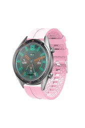 Huawei Watch Gt 3 Pro Ile Uyumlu 46mm Frontier Airlines 15 Kademeli Kayış Kordon Pembe thumbnail 1