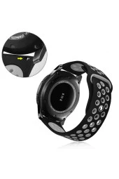 Huawei Watch Gt 3 Pro Ile Uyumlu 46mm Delikli Spor Kayış Siyah-kırmızı thumbnail 5