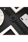 Huawei Watch Gt 3 Pro Ile Uyumlu 46mm Delikli Spor Kayış Beyaz-siyah - 2