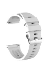 Huawei Watch Gt3 Pro Ile Uyumlu 46 Mm Çapraz Silikon Kayış Kordon Beyaz thumbnail 1