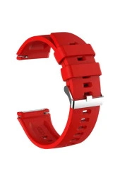 Huawei Watch Gt3 Pro Ile Uyumlu 46 Mm Çapraz Silikon Kayış Kordon Kırmızı thumbnail 1