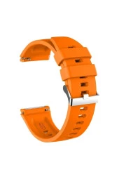 Huawei Watch Gt3 Pro Ile Uyumlu 46 Mm Çapraz Silikon Kayış Kordon Turuncu thumbnail 1