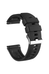 Huawei Watch Gt3 Pro Ile Uyumlu 46 Mm Çapraz Silikon Kayış Kordon Siyah thumbnail 1