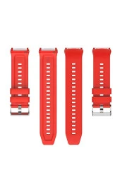 Huawei Watch Gt3 Pro Ile Uyumlu 46 Mm Çapraz Silikon Kayış Kordon Turuncu thumbnail 4