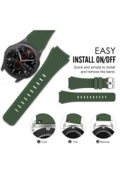 Huawei Watch Gt3 Pro Ile Uyumlu 46 Mm Classic Frontier Kayış Kordon Gri thumbnail 5