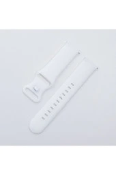 Apple Watch 4 Ile Uyumlu Kayış Yumuşak Çift Tokalı 42-44mm Termoplastik Kordon Beyaz - 4