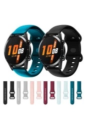 Apple Watch 5 Ile Uyumlu Kayış Yumuşak Çift Tokalı 42-44mm Termoplastik Kordon Koyu Yeşil thumbnail 2