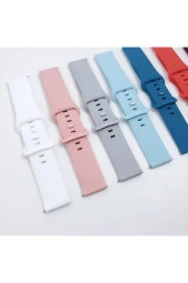 Apple Watch 4 Ile Uyumlu Kayış Yumuşak Çift Tokalı 38-40mm Termoplastik Kordon Mor - 3