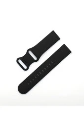 Apple Watch 5 Ile Uyumlu Kayış Yumuşak Çift Tokalı 42-44mm Termoplastik Kordon Siyah thumbnail 1