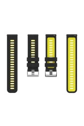 Haylou Solar Ls05 22mm Grealish Delikli Silikon Kordon Yeşil - Siyah - 4