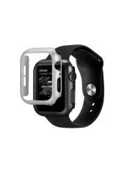 Watch 7 Uyumlu 41mm Için Tpu Çerçeveli Ekran Koruyuculu Ön Çerçeve Kılıf Gümüş thumbnail 1