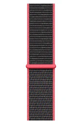 Apple Watch 42mm Uyumlu Kayış Spor Loop Kordon Frambuaz Siyah thumbnail 2