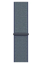 Apple Watch 38mm Uyumlu Kayış Spor Loop Kordon Yeşil Lacivert thumbnail 2