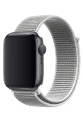Apple Watch 42mm Uyumlu Kayış Spor Loop Kordon Beyaz-gri - 1