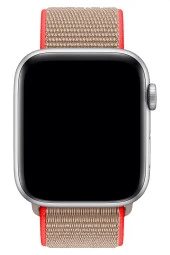 Apple Watch 44 mm Uyumlu Kayış Spor Loop Kordon Neon Kahve - 3