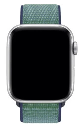 Watch 44mm Uyumlu Kayış Spor Loop Kordon Yeşil Lacivert - 3