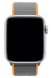 Apple Watch 44 Mm Ile Uyumlu Kayış Spor Loop Kordon Kaya Turuncu thumbnail 3